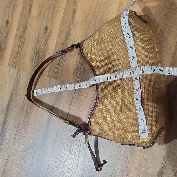 FOSSIL 75062 Woven Tan & Brown Key Shoulder Bag - Picture 15 of 16